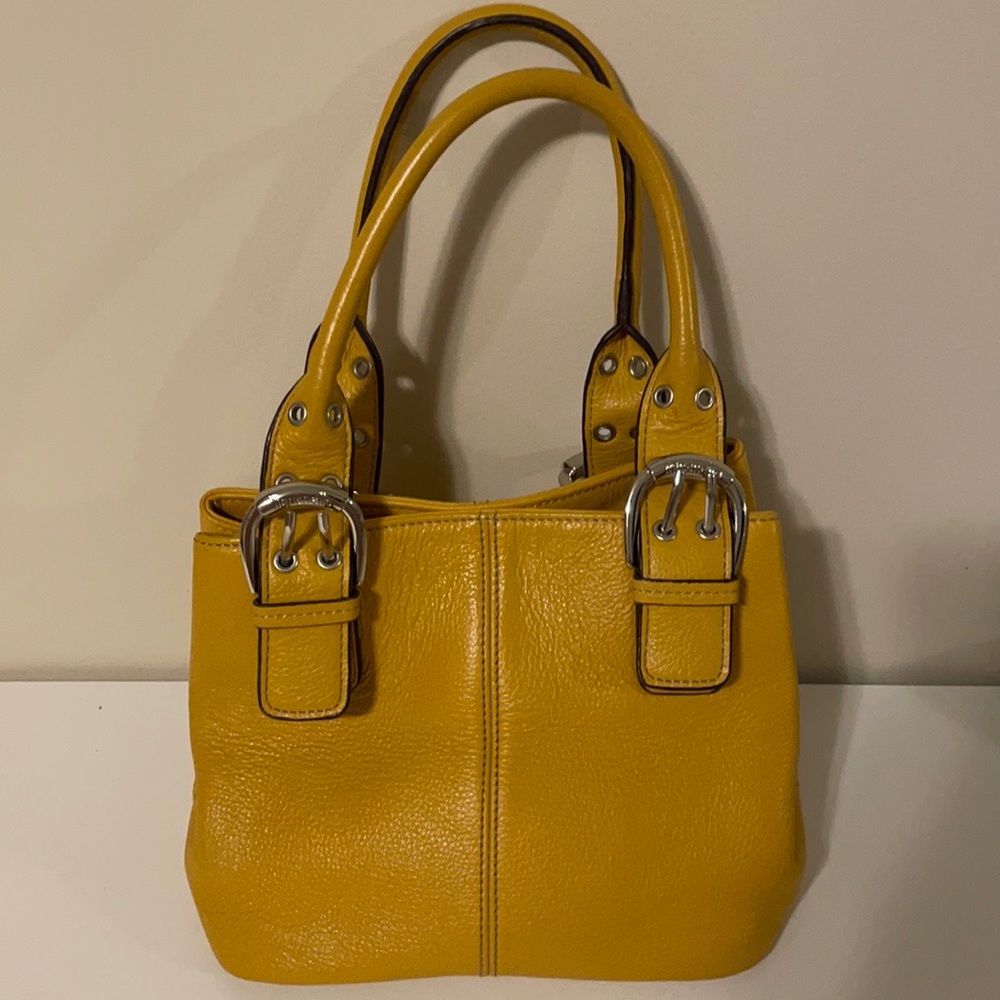 Tignanello Yellow leather bag
